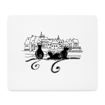 Chats - Tapis de souris (format paysage) - blanc - Devant