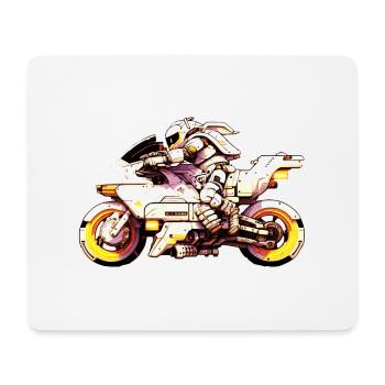 How to ride a motorcycle in the future at races - Mouse Pad (horizontal) - white - Front
