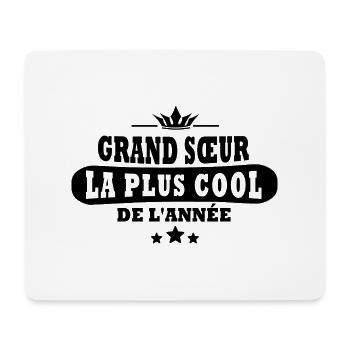 grand sœur la plus cool de l année - Tapis de souris (format paysage) - blanc - Devant