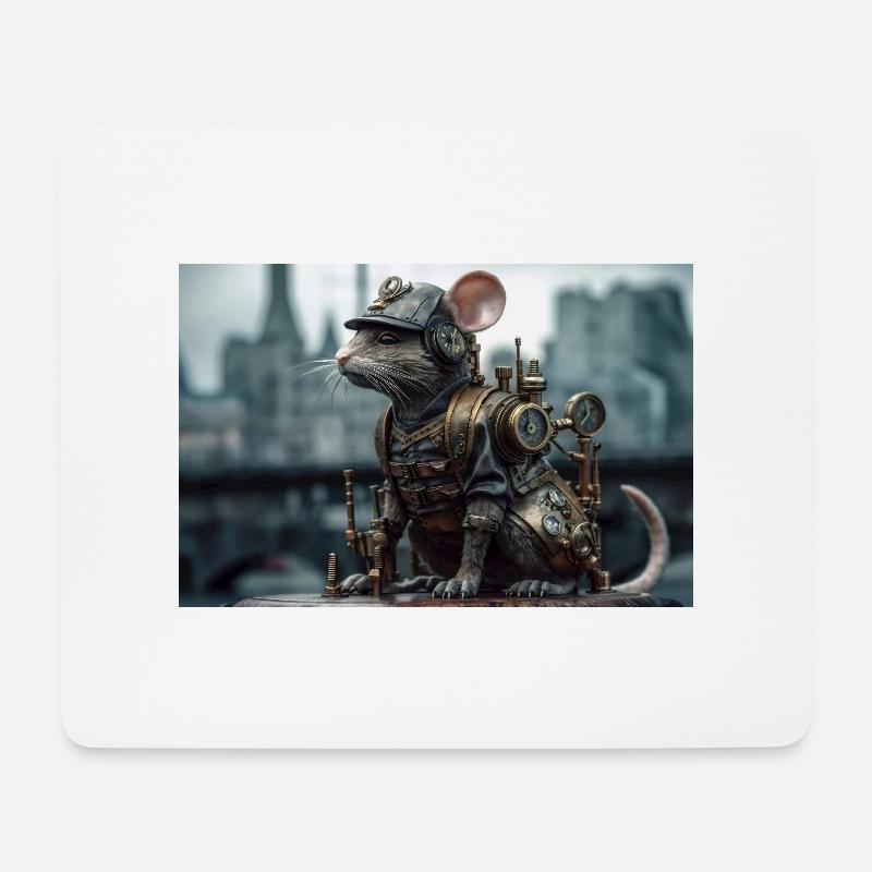 Ratte3 - Mousepad (Querformat) - Weiß
