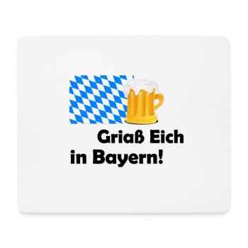 Griaß Eich - Bayern Heimatliebe - Mousepad (Querformat) - Weiß - Vorne