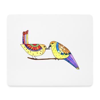 Oiseaux - Tapis de souris (format paysage) - blanc - Devant