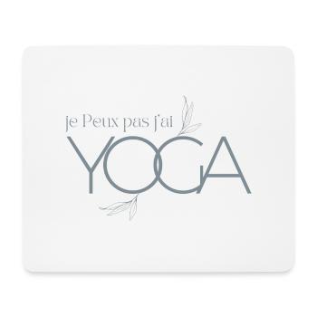Je peux pas j'ai yoga - Tapis de souris (format paysage) - blanc - Devant