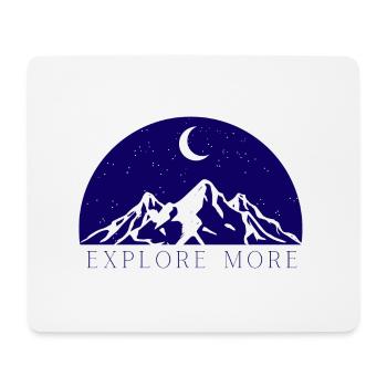 Explore more - Tapis de souris (format paysage) - blanc - Devant