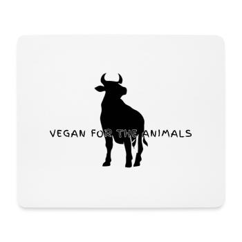 Vegan for the animals 3.0 - Mousepad (Querformat) - Weiß - Vorne