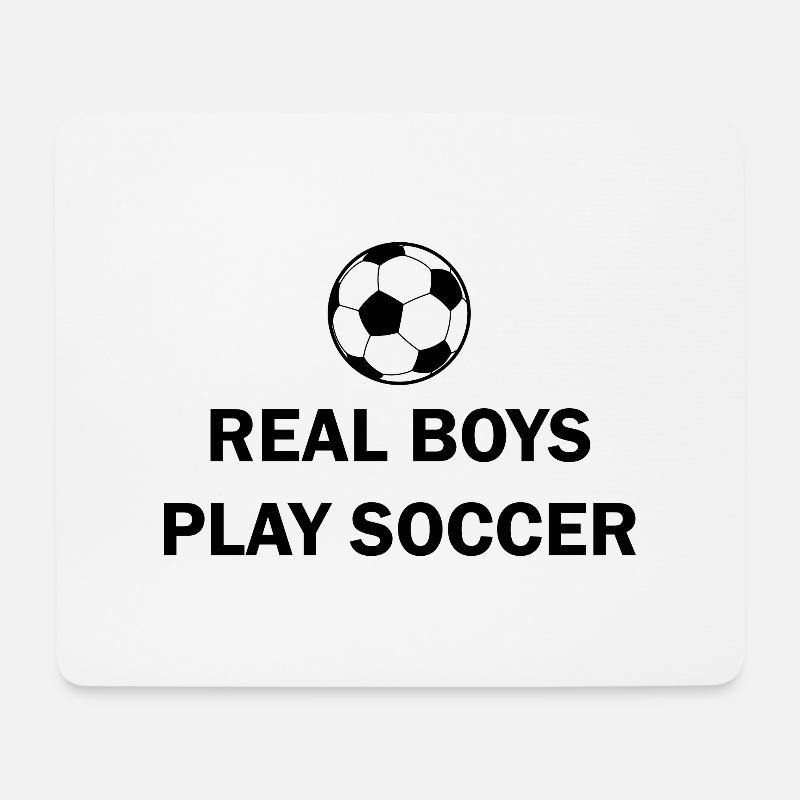 Fußball Soccer - Mousepad (Querformat) - Weiß