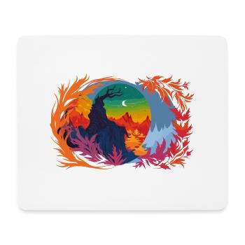 Fallen night - Mouse Pad (horizontal) - white - Front