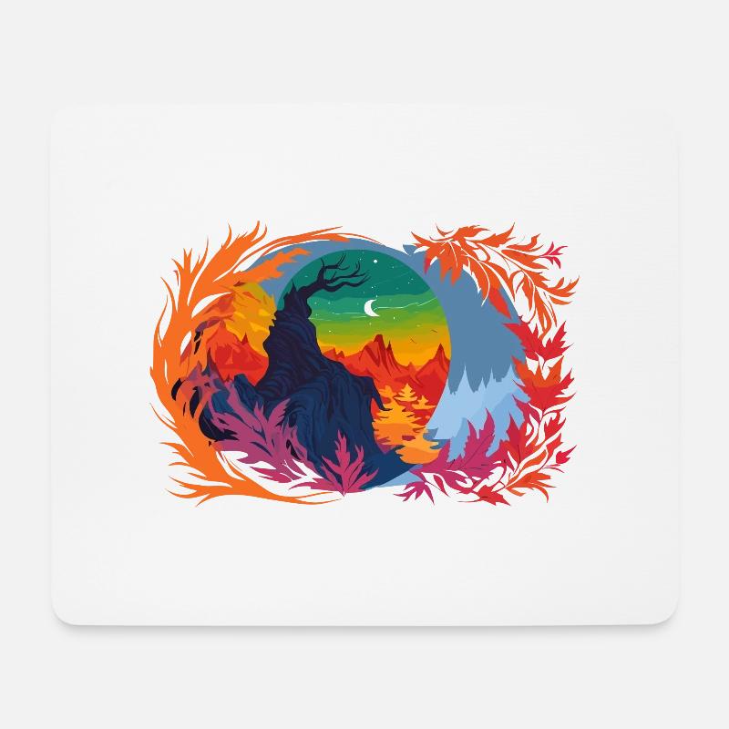 Fallen night - Mouse Pad (horizontal) - white