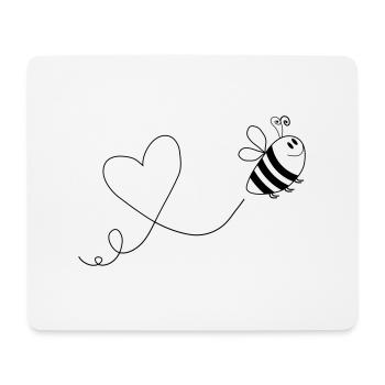 biene comic love 1 - Mousepad (Querformat) - Weiß - Vorne