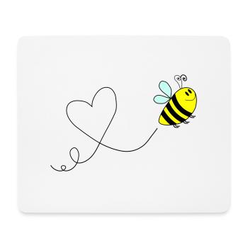 biene comic love 3 - Mousepad (Querformat) - Weiß - Vorne