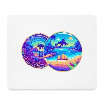 Lila Strände - Mousepad (Querformat) - Weiß - Vorne