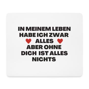 Ich liebe dich Lieblingsmensch - Mousepad (Querformat) - Weiß - Vorne