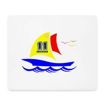 Sailboat Gruissan Occitanie - Mouse Pad (horizontal) - white - Front