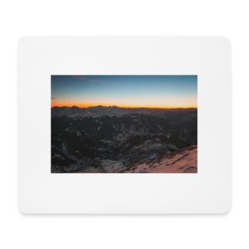 Couleurs du coucher de soleil sur la chaîne de montagnes Agrafa en Grèce - Tapis de souris (format paysage) - blanc - Devant