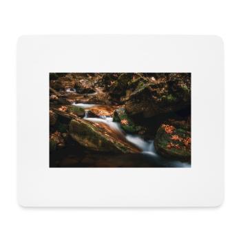 Herbstfarben in den Blättern des Flusses - Mousepad (Querformat) - Weiß - Vorne