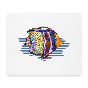 Fisch - Mousepad (Querformat) - Weiß - Vorne