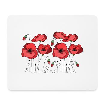 Blumen - Mousepad (Querformat) - Weiß - Vorne