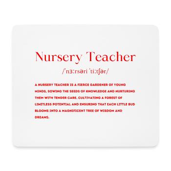Kindergarten teacher Educator Definition - Mouse Pad (horizontal) - white - Front