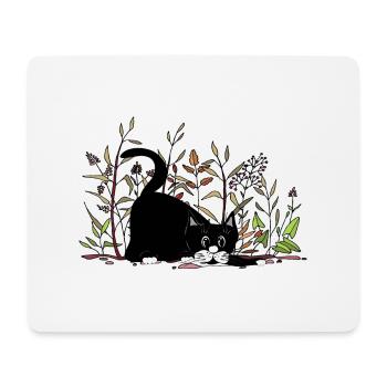 Chat - Tapis de souris (format paysage) - blanc - Devant