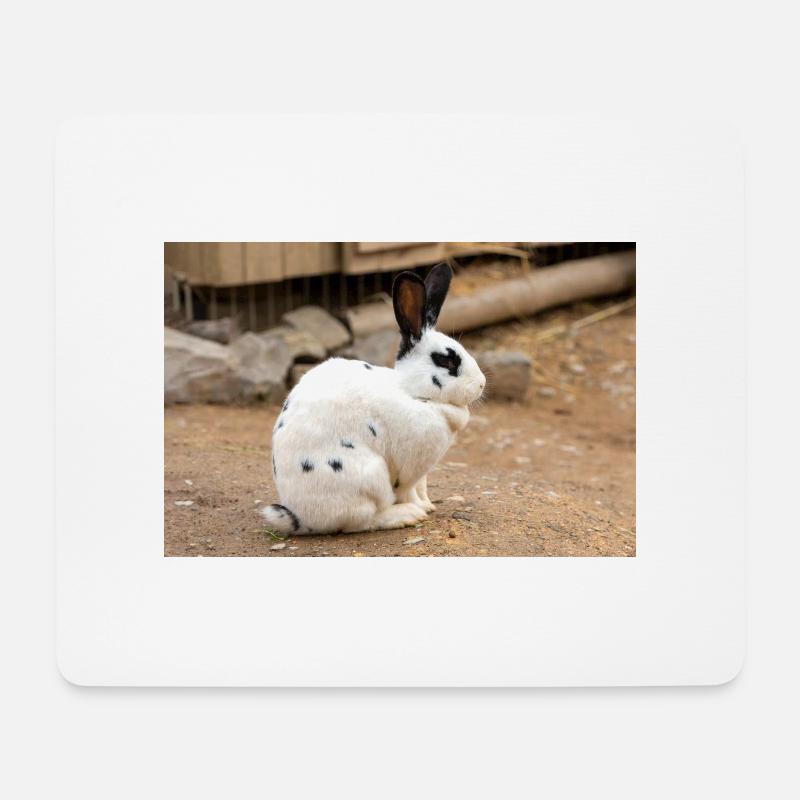Kaninchen - Mousepad (Querformat) - Weiß