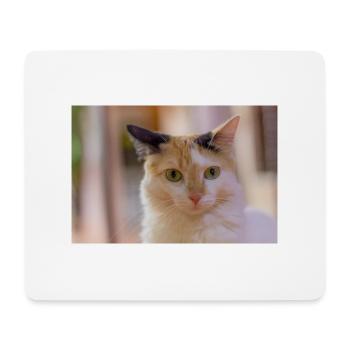 le chat - Tapis de souris (format paysage) - blanc - Devant