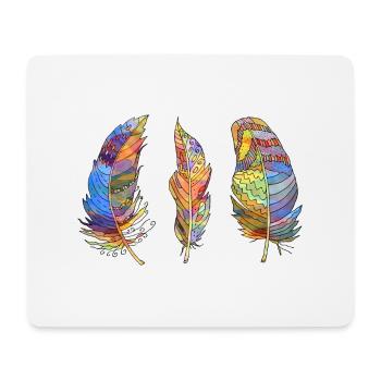 Feder - Mousepad (Querformat) - Weiß - Vorne