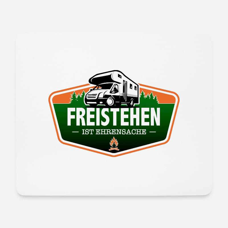 Freistehen ist Ehrensache - Mousepad (Querformat) - Weiß