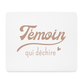 Témoin qui déchire - Tapis de souris (format paysage) - blanc - Devant