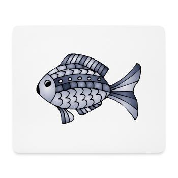 Poisson - Tapis de souris (format paysage) - blanc - Devant
