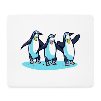 Pinguine feiern - Mousepad (Querformat) - Weiß - Vorne