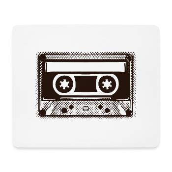 Retro Kassette Mixtape zum Beschriften - Mousepad (Querformat) - Weiß - Vorne