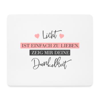 Licht ist einfach zu lieben - Mousepad (Querformat) - Weiß - Vorne