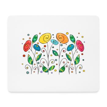 Blumen - Mousepad (Querformat) - Weiß - Vorne