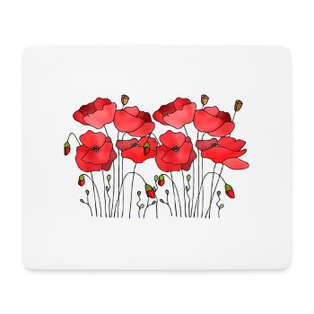 Blumen - Mousepad (Querformat) - Weiß - Vorne