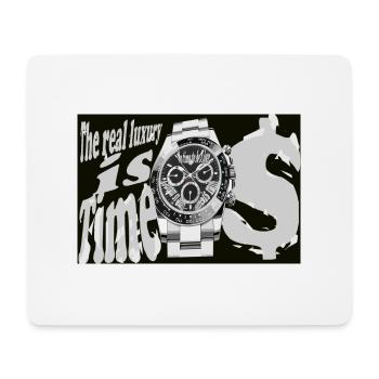 The real luxury is time - Tapis de souris (format paysage) - blanc - Devant