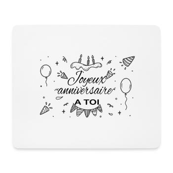 Joyeux anniversaire à toi - Tapis de souris (format paysage) - blanc - Devant