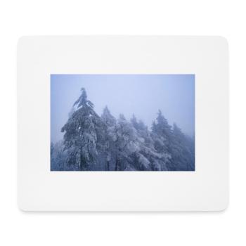 Bäume im Schnee - Mousepad (Querformat) - Weiß - Vorne