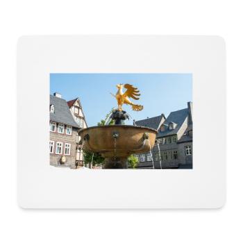 historischer Brunnenmarkt Goslar (Marktbrunnen) - Mousepad (Querformat) - Weiß - Vorne