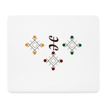 design berbère amazigh kabyle - Tapis de souris (format paysage) - blanc - Devant