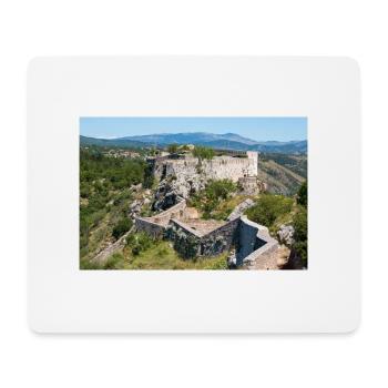 Knin Fortress (Kninska tvrđava) Croatia - Mouse Pad (horizontal) - white - Front