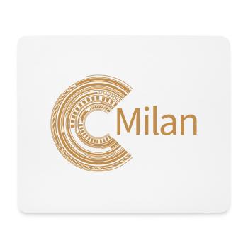 Pour Milan - Tapis de souris (format paysage) - blanc - Devant