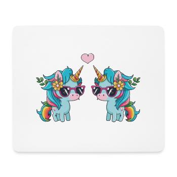 unicorn love - Mousepad (Querformat) - Weiß - Vorne