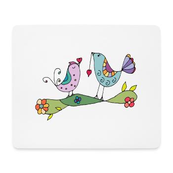Oiseaux - Tapis de souris (format paysage) - blanc - Devant