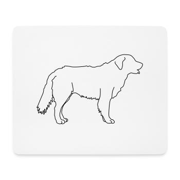 Golden Retriever Lineart 1 - Mouse Pad (horizontal) - white - Front