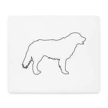 golden rertriever konturen 1 - Mousepad (Querformat) - Weiß - Vorne