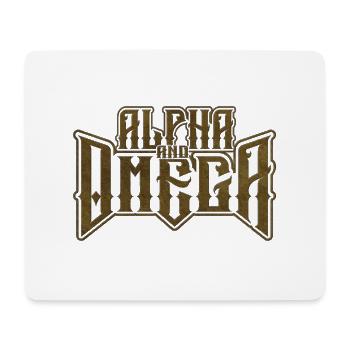 Ich bin Alpha und Omega Jesus Christus Hoffnung Bibel Glaube - Mousepad (Querformat) - Weiß - Vorne