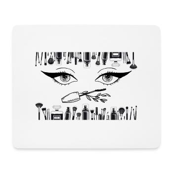 Eyelashes Augen - Mousepad (Querformat) - Weiß - Vorne