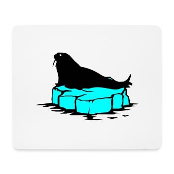 seehund eis1 - Mousepad (Querformat) - Weiß - Vorne