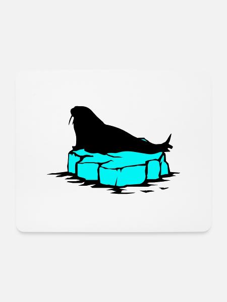 seehund eis - Mousepad (Querformat) - Weiß