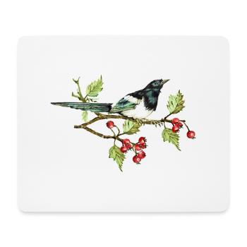 Bunter Vogel - Mousepad (Querformat) - Weiß - Vorne